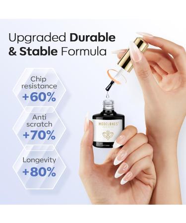 Modelones No Wipe Gel Top Coat Set - 2pcs Clear Glossy Finish | Long Lasting Nail Polish for Home & Professional Manicure | Soak Off & Ideal for Acrylic Nails - Buy Online on GoSupps.com