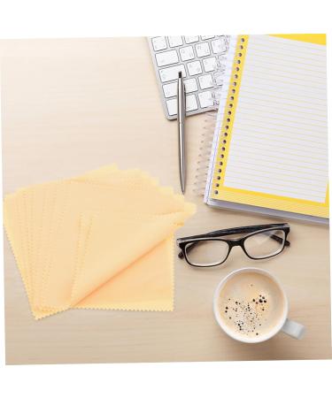 Beavorty 100pcs Microfiber Glasses Cleaning Cloths - Ultra Soft Lens & Screen Cleaner Wipes for Laptops Phones & Cameras - Yellow 14x14cm - Buy Online on GoSupps.com