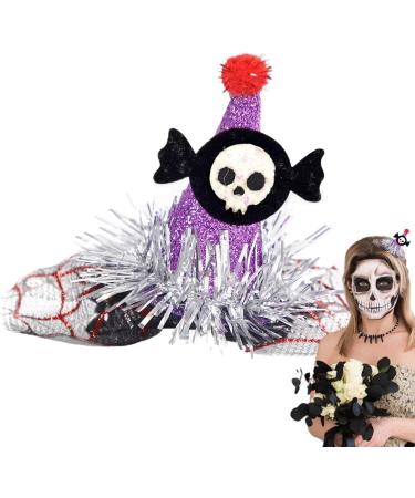 Halloween Hair Clips Cute Glittery Animal Gauze Barrettes Halloween Headdress Decor Non-slip Holiday Black Glittery Hairpin for Adults Kids - Buy Online on GoSupps.com