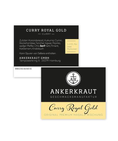 Anchor Herb Curry Royal Gold - Fresh Fruity Curry Powder for Meat Fish & Vegetables | 80g in Cork Glass - Buy Online on GoSupps.com