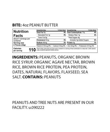 Gluten Free Protein Bites - Vegan Peanut Butter (4 oz) | Dairy Free, Non-GMO, Soy-Free - Buy Online on GoSupps.com