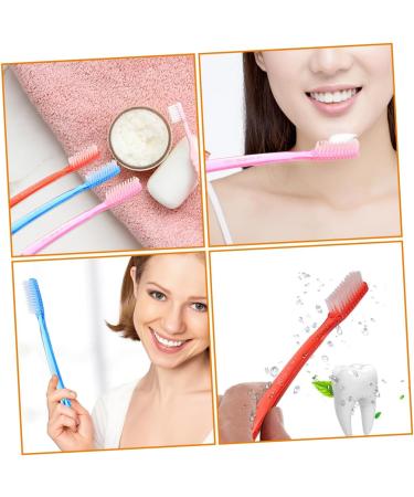 10 Piece Travel Toothbrush Set - Practical Manual Brushes for All Ages - Stiff Plastic & Elderberry Design - Buy Online on GoSupps.com