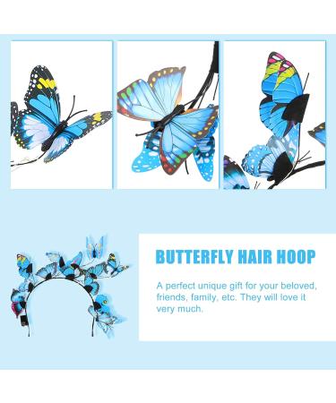 FRCOLOR Butterfly Fascinator Hat Derby Headband Light Up Festival Crown Halloween Costume Boho Wedding Headpiece for Women Girls Carnival Party - Buy Online on GoSupps.com