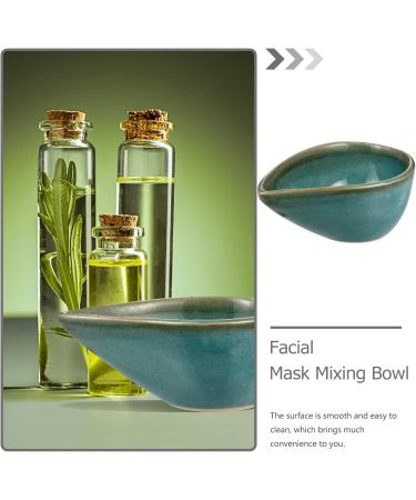 KALLORY Essential Oil Mixing Dish - Ceramic Spa Bowl for Facial Masks & Aroma Oils | Blue - Buy Online on GoSupps.com