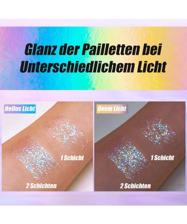  EONFAVE Festival Glitter Gel for face body and hair 2 colors body glitter cosmetic grade thick glitter long-lasting and waterproof holographic glitter for festivals. - Buy Online on GoSupps.com