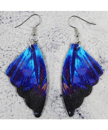 Feylie Butterfly Wing Drop Earrings | Stylish Leather Pendant Earrings for Women & Girls | Perfect Party Gift - Buy Online on GoSupps.com