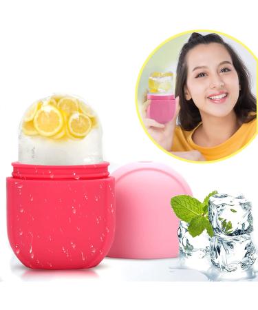 Ice Roller For Face Silicone Ice Face Roller Skin Care Facial Ice Roller Icing Tool Ice Holder For Face Icing Ice Mold For Face Icing Face Ice Pod Skincare Pink