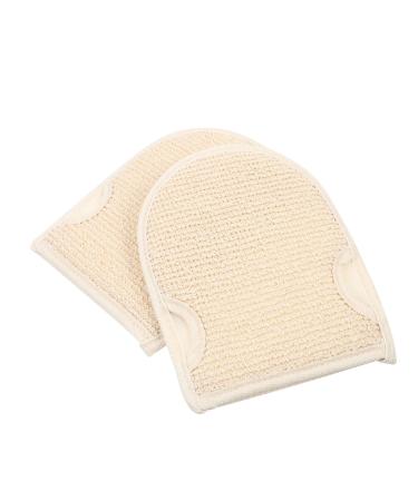 FRCOLOR 2pcs Linen Bath Towel Exfoliating Shower Body Exfoliating Glove Bath Scrubber Frog Headband Back Scrubber Bath for Shower Back Loofah Remover Japanese-style