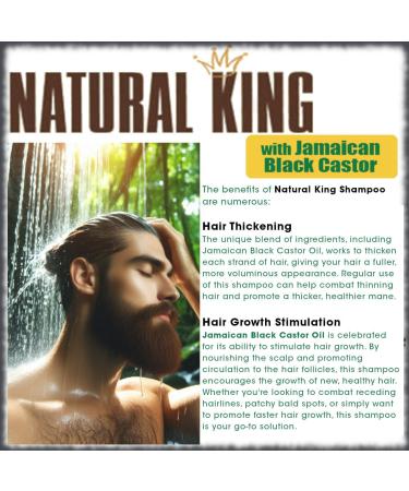 Natural King Jamaican Black Castor Shampoo & Pro-Growth Hair Oil Set - Nourish & Boost Hair Growth (33.8 oz + 7.1 oz) - International Shipping Available - Buy Online on GoSupps.com