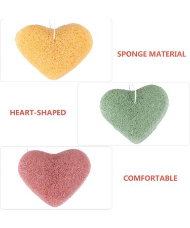 Exceart 5pcs Heart Face Sponges for Natural Cleansing & Peeling - Premium Beauty Sponges for Women - International Shipping - Buy Online on GoSupps.com