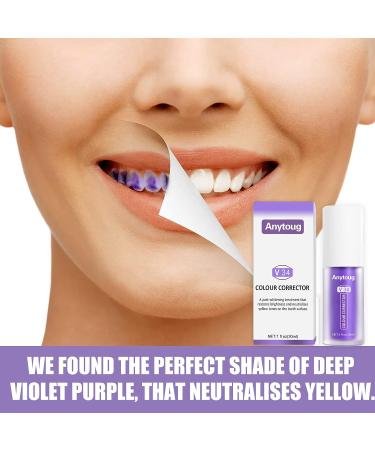 V34 Whitening Toothpaste - Colour Corrector for Brighter Teeth, Stain Removal and Yellowing Reduction - Buy Online on GoSupps.com