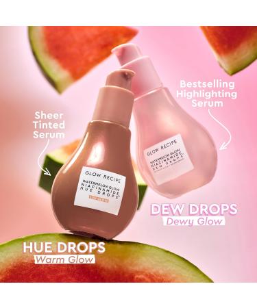 Glow Recipe Watermelon BHA + PHA Pore Tight Facial Toner (40 ml) + Plum Plump Hyaluronic Acid Cream (20 ml) + Niacinamide Bronzing Hue Drops (40 ml) - Skincare Travel Kit for Glowing Skin - Buy Online on GoSupps.com