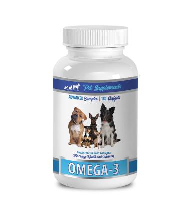 Dog Cognitive Supplements - Omega 3 - Advanced Complex - Health & Wellness - for Dogs - Omega 3 for Dogs softgels - 1 Bottle (180 Softgels)