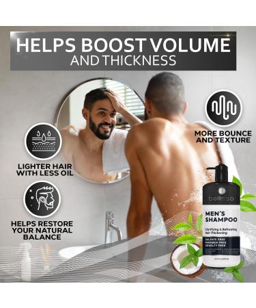 Buy Men's Tea Tree Oil & Peppermint Shampoo - Sulfate & Paraben Free | Volumizing Clarifying Formula for Oily Hair & Dry Scalps - Buy Online on GoSupps.com