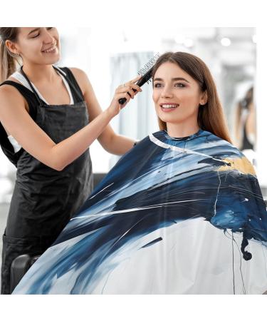 Waterproof Barber Cape - Art Blue Marble & Cheetah Haircut Bib for Men & Women - Unisex Hair Cutting Cape - Buy Online on GoSupps.com