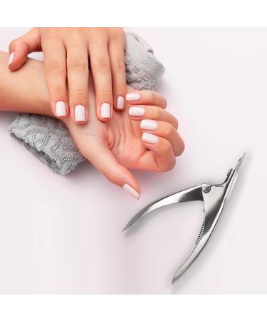 Professional Acrylic Nail Clipper for Home and Salon Use - Stainless Steel Adjustable Clipper for Fake and Acrylic Nails (Silver) - Buy Online on GoSupps.com