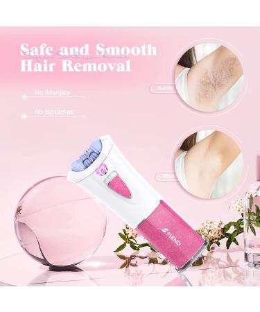 Silky Smooth Glide Epilator for Women - Portable Cordless Facial Hair Removal Razor and Electric Trimmer Tweezer - Ideal for Face, Arm, Underarm, Chin, Bikini, Leg and Peach Fuzz - Pink - Buy Online on GoSupps.com