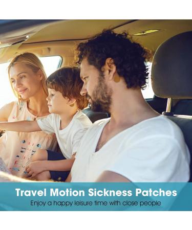 MQUPIN Motion Sickness Patch - 100% Natural Anti-Nausea Relief for Car, Ships, Airplanes - Fast Acting Treatment - 20 Count + Bonus Wristband - Buy Online on GoSupps.com