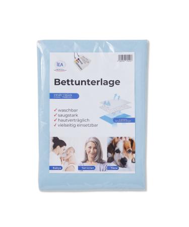 IEA Medical incontinence pad washable 1 piece 75 x 85 cm waterproof with back nuts bed pad reusable pad mattress sauce waterproof wrap pad absorbent - Buy Online on GoSupps.com