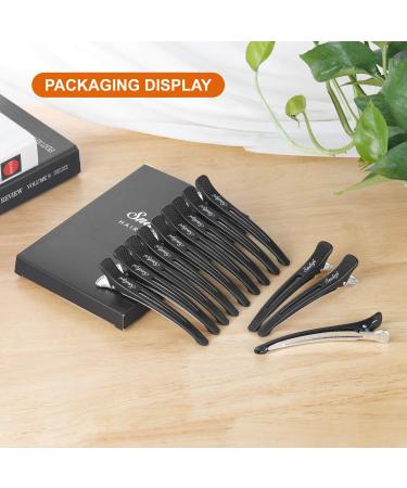 Sndyi Hair Clips 12 Pack - Professional Non-Slip Duckbill Clips for Styling, Sectioning, and Roller Hair Styling - Salon Quality Barber Hair Clips - 4.3 Black (12pcs) - Buy Online on GoSupps.com