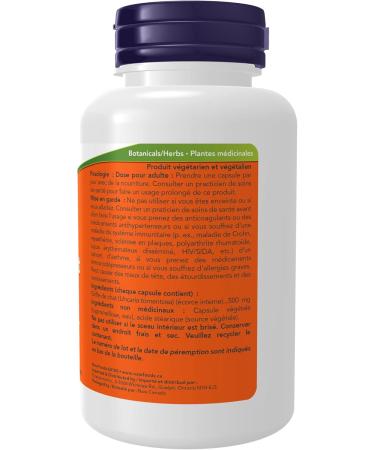 NOW Supplements Cats Claw 500mg Capsules 100 Count - Buy Online on GoSupps.com
