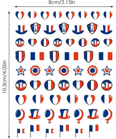 Shakven Stickers Design Sticker Decals - Self-Adhesive Nail Decals Supplies Women Nail Stickers For French Flag Design - Buy Online on GoSupps.com