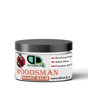 DD teck Woodsman Men's Beard Balm (10g) Leave-in conditioning formula with natural beeswax for styling and care soothing properties and prevents split ends
