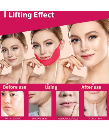 APPTI V Shape Face Mask Firming Facial Mask Double V Line Lifting Mask for Women Men Red 6 Pieces - Buy Online on GoSupps.com