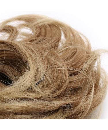 Fake Hair Bun Scrunchie Messy Bun Chignon Wavy Donut Updo Synthetic Extensions 35g Golden Brown & Blond - Buy Online on GoSupps.com