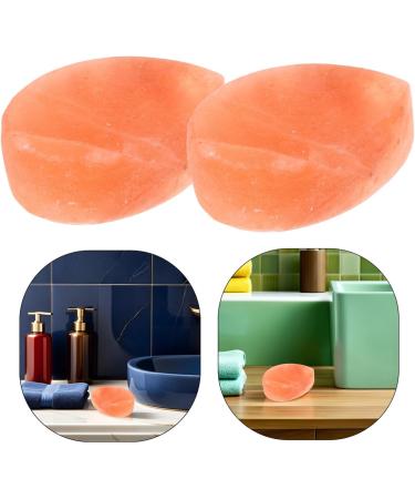  BELLIFFY 2 Pieces Body Care Stone Body Scrub Deodorant Leaf Massage Stone Heart-Shaped Stone Hand-Carved Pink Crystal Massage Foot Scrub - Buy Online on GoSupps.com