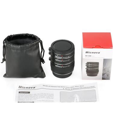 Canon DSLR Macro Lens Extension Tube Set for EOS EF & EF-S Mount Cameras (12mm 20mm 36mm) - Micnova KK-C68 Pro Auto Focus - Buy Online on GoSupps.com