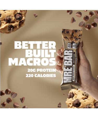 REDCON1 MRE Protein Bars Chocolate Chip Cookie Dough - 12 Count 20g High Protein Snack - Nutrition Bar - On-The-Go Breakfast or Post-Workout Snack - Buy Online on GoSupps.com