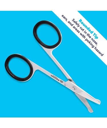 Equinox Mustache Scissors - Ideal for Precise Trimming of Facial Hair and Grooming Needs - Curved Safety Design for Brows, Mustache, Eyelashes, and More - Buy Online on GoSupps.com