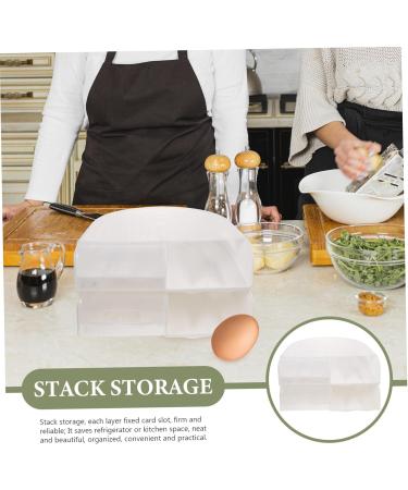 Angoily Box Egg Carton Easter Egg Holder Chicken Egg Holder Eggs Refrigerator Dispenser White To Rotate Pp - Buy Online on GoSupps.com