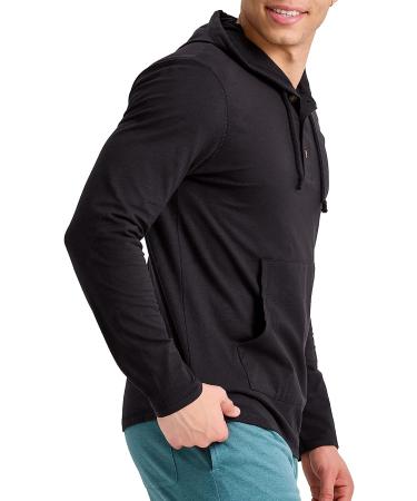 Hanes Originals Men's Pullover Hoodie - Tri-Blend Jersey Large Black - Buy Online on GoSupps.com