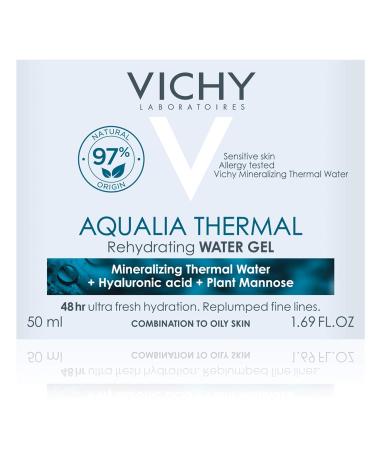 Vichy Aqualia Thermal Mineral Water Gel Moisturizer - 48-Hr Hydration 97% Natural Hyaluronic Acid Paraben-Free 1.69 Fl. Oz - Buy Online on GoSupps.com