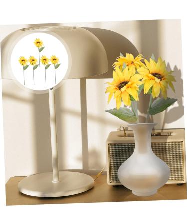 HOMSFOU 5pcs Sunflower Artificial Flower Decoraciones Para Salas De Casa Faux Artificial Sunflowers Bouquet Artificial Sunflower Bouquets Silk Sunflower Bride Green Plants Wedding Plastic - Buy Online on GoSupps.com
