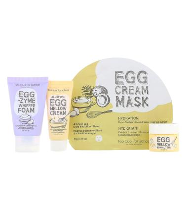 Too Cool for School Egg-ssential Skincare Mini Set 4 Piece Set