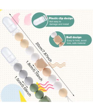 2 Pack Silicone Pacifier Clips for Baby Boys and Girls - Flexible Binky Holder in Green and Orange - Perfect Baby Gift - Buy Online on GoSupps.com