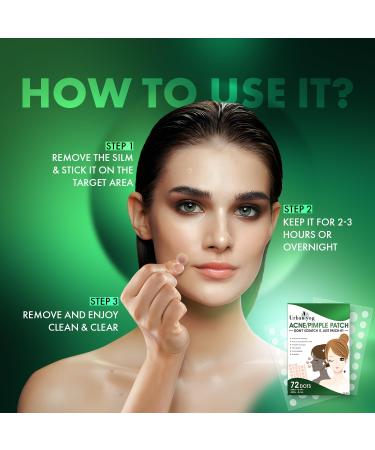 Acne Pimple Patch - 72 Invisible Hydrocolloid Stickers for Overnight Acne Treatment | Fast-Absorbing Patch for Clear Skin - Buy Online on GoSupps.com