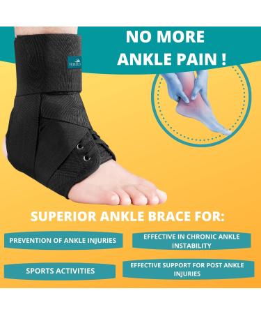 MEDIZED Ankle Brace - Adjustable Lace-Up Support for Running Basketball & Injury Recovery | Unisex Ankle Wrap for Men Women & Kids (Medium - Buy Online on GoSupps.com