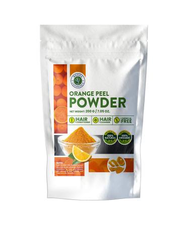 Henna Cosmetics Orange Peel Powder for Hair and Skin Care | 200 Grams (7.05 Oz.) | Organic Orange Face Mask | Vitamin C Powder for Face