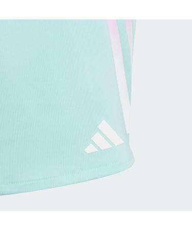 Buy adidas Girls' Aeroready 3-Stripes Knit Shorts 152 - Semi Flash Aqua/Bliss Lilac/White | International Shipping Available - Buy Online on GoSupps.com