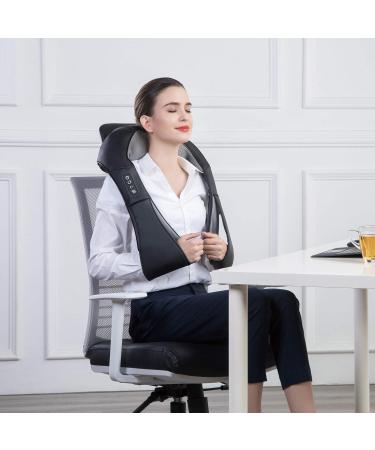 Snailax Shiatsu Neck & Back Massager with Heat - 4D Rotation Massage Device for Home & Office | Perfect Gifts for Men & Women - Buy Online on GoSupps.com