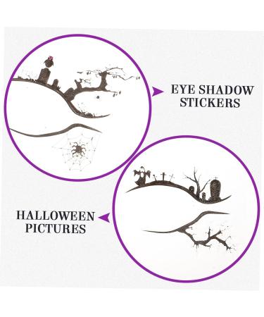Healeved 4 Pairs Halloween Temporary Eyeliner Stickers Stickers Eyeshadow Temporary Eyeliner Decals - Buy Online on GoSupps.com