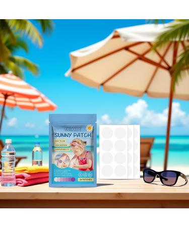 24 Pcs UV Stickers for Sunscreen Waterproof UV Detection Sun Cream Stickers to Reapply for Adults Waterproof Patches Changes Color When Time To Reapply - Buy Online on GoSupps.com