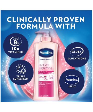 Buy Vaseline Healthy Bright UV Extra Brightening Gluta Glow Body Lotion 300ml - Enhance Skin Radiance | International Shipping Available - Buy Online on GoSupps.com