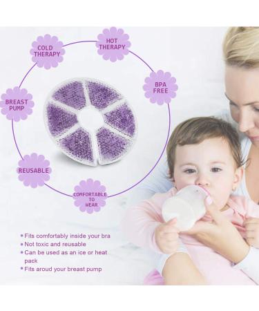 QETRABONE Breast Therapy Pads - Hot Cold Gel Pads for Breastfeeding Relief - Purple, Reusable & Microwavable - Buy Online on GoSupps.com