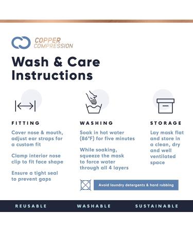 Copper Infused Reusable Kids Face Mask Set - Pack of 2 (Black) - Buy Online on GoSupps.com