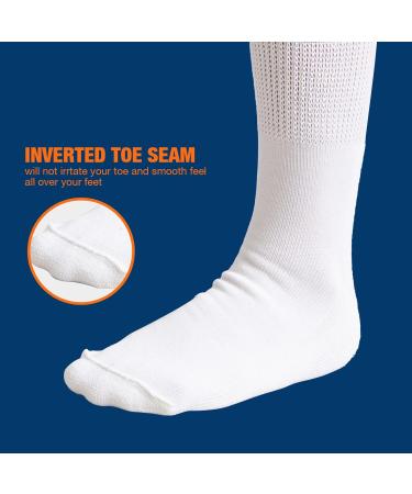 Buy Bulinlulu Extra Wide Diabetic Socks - 4 Pairs Hospital Socks for Swollen Feet Lymphedema & Edema - One Size Fits All - Black - Buy Online on GoSupps.com
